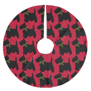 Schotse Terrier met kerstboot hond Pattern Kerstboom Rok