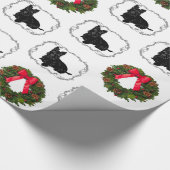 Schotse Terrier met Kerstkrans Cadeaupapier (Hoek)