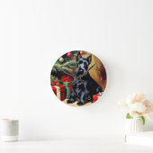 Schotse Terriër met Kerstmis Ronde Klok (Huis)