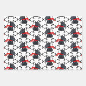 Schotse terriër met rode sjaal inpakpapier vel (Voorkant 2)