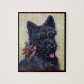 Schotse Terriër met Tartan en Heather Legpuzzel (Verticaal)