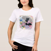 Schotse Terrier met Westie Tri-Blend Shirt (Voorkant)