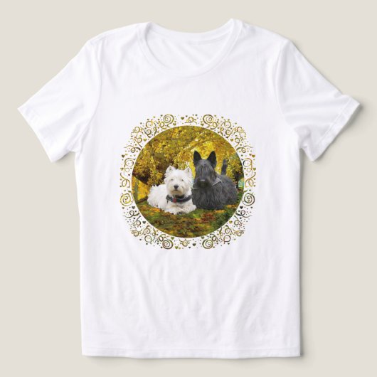 Schotse Terrier met Westie Tri-Blend Shirt (Design voorkant)