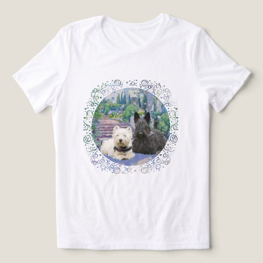Schotse Terrier met Westie Tri-Blend Shirt (Design voorkant)