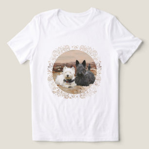 Schotse Terrier met Westie Tri-Blend Shirt
