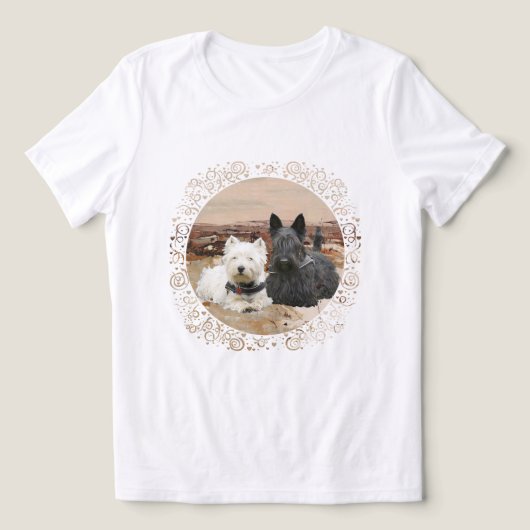 Schotse Terrier met Westie Tri-Blend Shirt (Design voorkant)