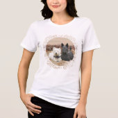 Schotse Terrier met Westie Tri-Blend Shirt (Voorkant)