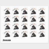 Schotse Terriër Moeder & Pups Vierkante Sticker (Vel)