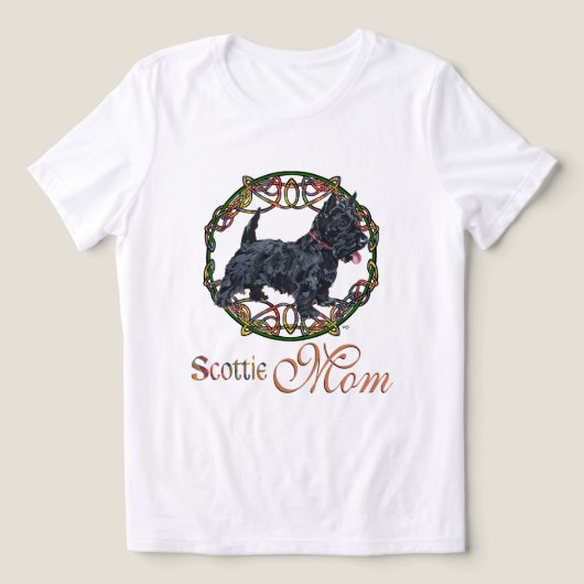 Schotse Terrier MOM Tri-Blend Shirt (Design voorkant)