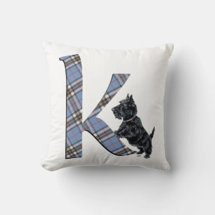 Schotse Terrier Monogram K Kussen