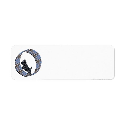 Schotse Terrier Monogram O Etiket (Voorkant)