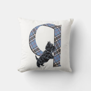 Schotse Terrier Monogram Q Kussen