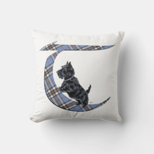 Schotse Terrier Monogram T Kussen