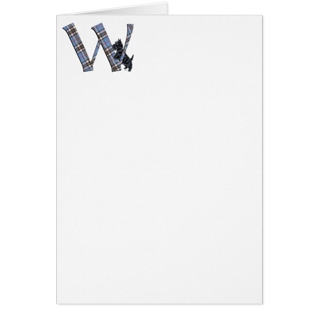 Schotse Terrier Monogram W (Voorkant)