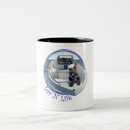 Schotse Terrier op de boot Tweekleurige Koffiemok (Center)