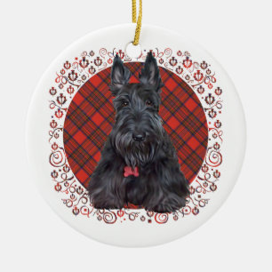 Schotse Terrier op Schots geruit Keramisch Ornament