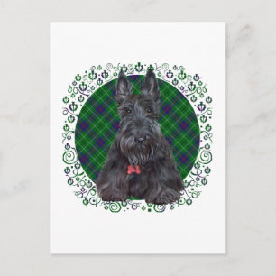 Schotse Terrier op Tartan Briefkaart