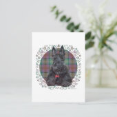 Schotse Terrier op Tartan Briefkaart (Staand voorkant)