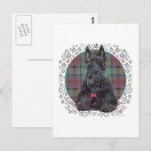 Schotse Terrier op Tartan Briefkaart (Voorkant / Achterkant)