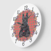Schotse Terrier op Tartan Grote Klok (Hoek)