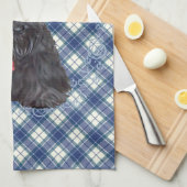 Schotse Terrier op Tartan Theedoek (Quarter Fold)
