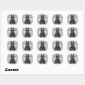 Schotse Terrier op Tartan Vierkante Sticker (Vel)