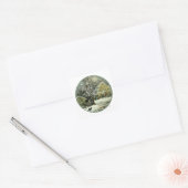 Schotse Terrier Ouderwetse Winter Vierkante Sticker (Envelop)