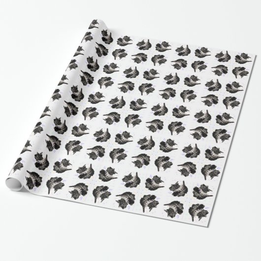 Schotse Terrier Partij Cadeaupapier (Uitgerold)