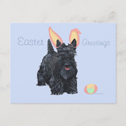 Schotse Terrier Pasen Feestdagenkaart (Voorkant)