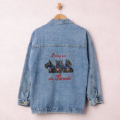 Schotse Terrier Patriottische Amerikaanse Vlag Denim Jacket (Hangar)