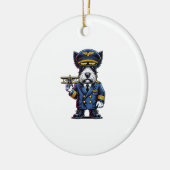 Schotse Terriër Piloot Keramisch Ornament (Links)