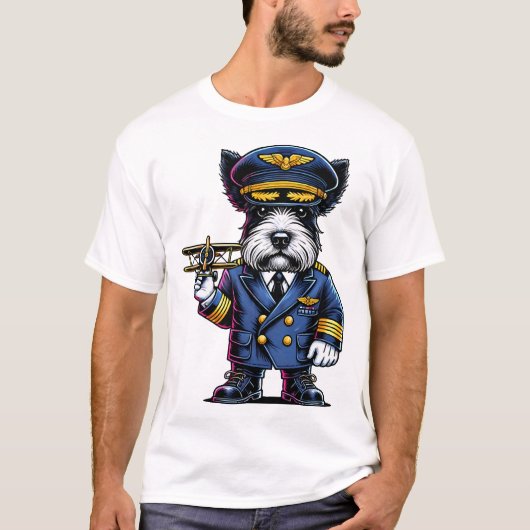 Schotse Terriër Piloot T-shirt (Voorkant)