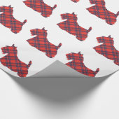 Schotse Terrier PLAID Cadeaupapier (Hoek)