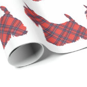 Schotse Terrier PLAID Cadeaupapier (Rol Hoek)