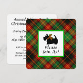 Schotse Terrier Plaid Vakantie uitnodiging (Voorkant / Achterkant)
