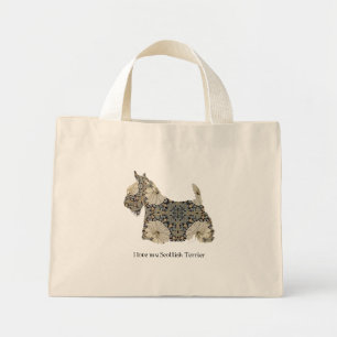 Schotse Terrier Plezier Silhouet Mini Tote Bag