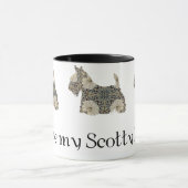 Schotse Terrier Plezier Silhouet Mok (Midden)