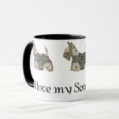 Schotse Terrier Plezier Silhouet Mok (Voorkant links)