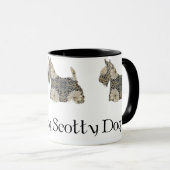 Schotse Terrier Plezier Silhouet Mok (Voorkant rechts)