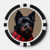 Schotse Terrier Poker Chips (Voorkant)