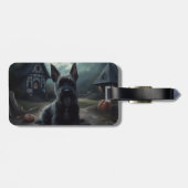 Schotse Terrier pompoenen Halloween Scary Bagagelabel (Achterkant horizontaal)