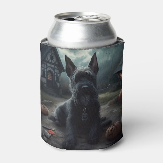 Schotse Terrier pompoenen Halloween Scary Blikjeskoeler (Blikje Voorkant)