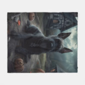 Schotse Terrier pompoenen Halloween Scary Fleece Deken (Voorkant (Horizontaal))