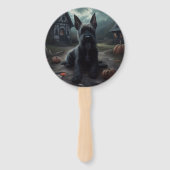 Schotse Terrier pompoenen Halloween Scary Handwaaier (Achterkant)