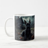 Schotse Terrier pompoenen Halloween Scary Koffiemok (Links)