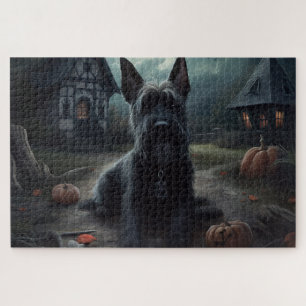 Schotse Terrier pompoenen Halloween Scary Legpuzzel
