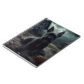 Schotse Terrier pompoenen Halloween Scary Notitieboek (Linkerzijde)