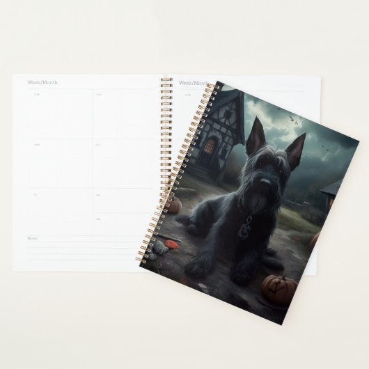 Schotse Terrier pompoenen Halloween Scary Planner (Display)