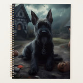 Schotse Terrier pompoenen Halloween Scary Planner (Voorkant)