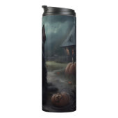 Schotse Terrier pompoenen Halloween Scary Thermosbeker (Geroteerd rechts)